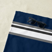 Zilverkleurige anker strandlaken (In situ)