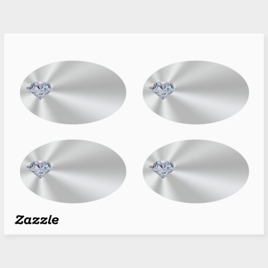  zilverkleurige diamant Stickers (Vel)