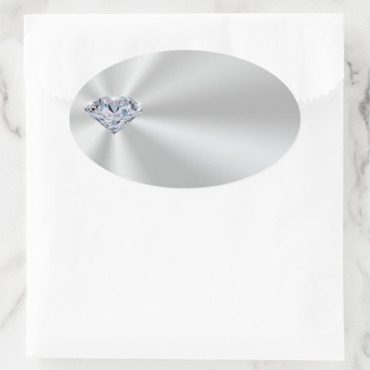  zilverkleurige diamant Stickers (Tas)
