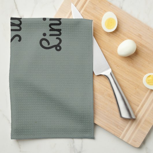 Zilverkleurige verlichting in reliëf theedoek (Quarter Fold)