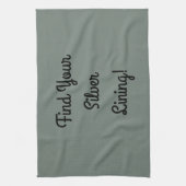 Zilverkleurige verlichting in reliëf theedoek (Verticaal)