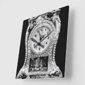  Zilverklok Vierkante Klok (Hoek)