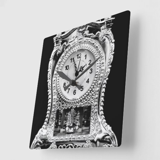 Zilverklok Vierkante Klok (Hoek)