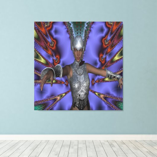 Zilverkrijger Canvas Afdruk (Insitu (Houten vloer))