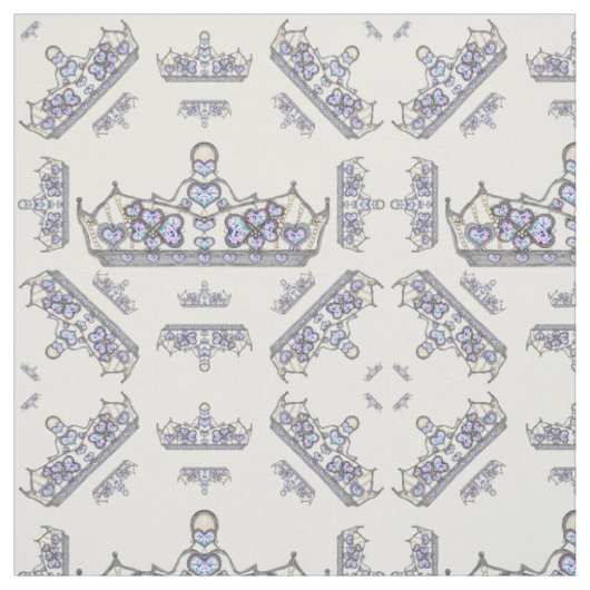 Zilverkroon van hartdiamanten stof (Swatch)