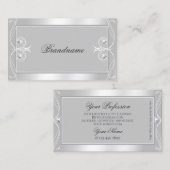  Zilverlicht Grijze Juwelen voor sierdoeleinden Visitekaartje (Voorkant / Achterkant)
