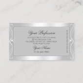 Zilverlicht Grijze Juwelen voor sierdoeleinden Visitekaartje (Achterkant)