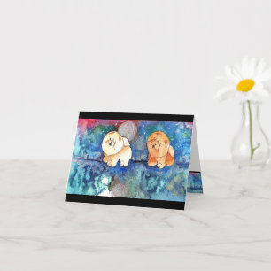 ZILVERMAAN Chow hond waterverf Kaart