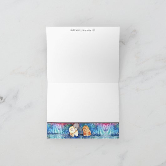 ZILVERMAAN Chow hond waterverf Kaart (Binnen)