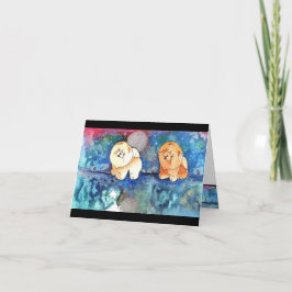 ZILVERMAAN Chow hond waterverf Kaart