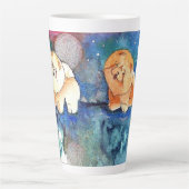 ZILVERMAAN Chow hond waterverf Latte Mok (Voorkant)