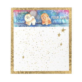 ZILVERMAAN Chow hond waterverf Notitieblok