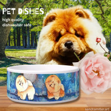 ZILVERMAAN Chow hond waterverf