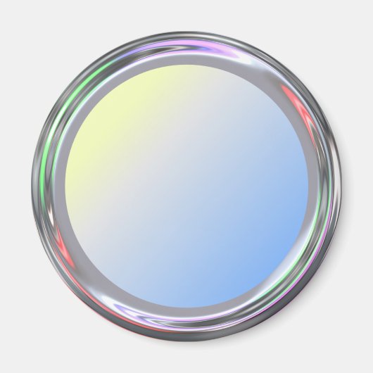 Zilvermagneet voor tekst, logo of afbeelding magneet (Voorkant)