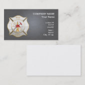 Zilvermaltese brandbluskruis visitekaartje (Voorkant / Achterkant)