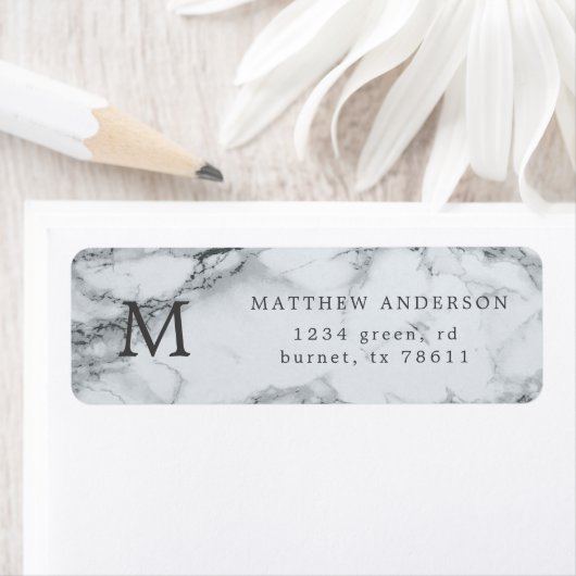 zilvermarmerdmannelijk retouradres etiket (Insitu)