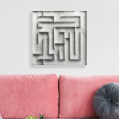 Zilvermaze Canvas Afdruk (Insitu (Woonkamer))