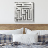 Zilvermaze Canvas Afdruk (Insitu (Slaapkamer))