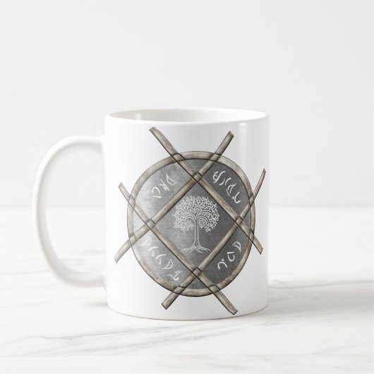 Zilvermedaille (symbool) koffiemok (Links)