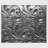 Zilvermetaal gegraveerd ziet er abstract grijs sta cadeaupapier (Vlak)