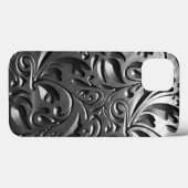 Zilvermetaal gegraveerd ziet er abstract grijs sta Case-Mate iPhone case (Achterkant (horizontaal))