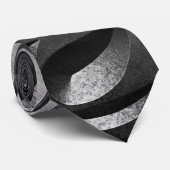 Zilvermetaal gegraveerd ziet er abstract grijs sta stropdas (Opgerold)
