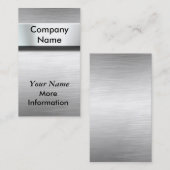 Zilvermetaal-naamplaatVisitekaartjes Visitekaartje (Voorkant / Achterkant)