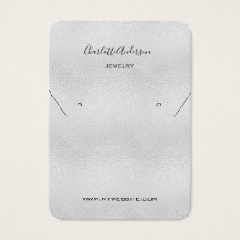 Zilvermetaal voor het oormerken van juwelen visitekaartje