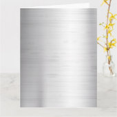 Zilvermetalen textuur kaart (Gele Bloem)