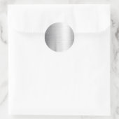 Zilvermetalen textuur ronde sticker (Tas)