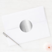 Zilvermetalen textuur ronde sticker (Envelop)