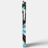 Zilvermunt in abstracte vorm en korrelige textuur Case-Mate iPhone case (Achterkant / Links)