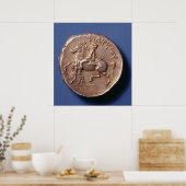 Zilvermunt van Philip II van Macedonië Poster (Keuken)