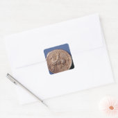 Zilvermunt van Philip II van Macedonië Vierkante Sticker (Envelop)