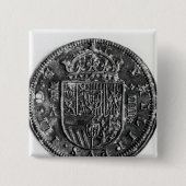Zilvermunt Vierkante Button 5,1 Cm (Voorkant)