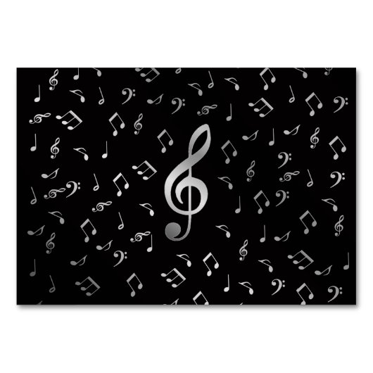 zilvermuzieknoten kaart (Achterkant)