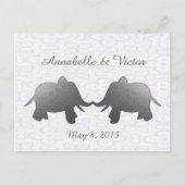 zilverolifant - wit briefkaart (Voorkant)