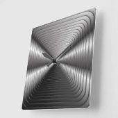 Zilveroptische illusie vierkante klok (Hoek)