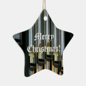 Zilverorgpijpen kerstversiering keramisch ornament (Rechts)
