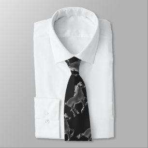 Zilverpaarden Stropdas