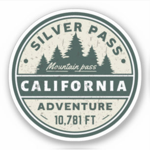 Zilverpas, wandelpaden in Californië Sticker