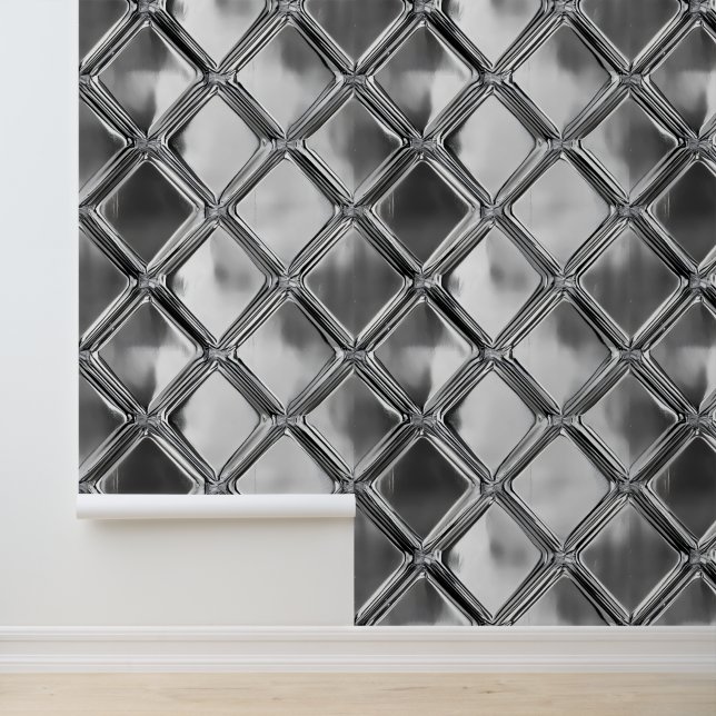zilverpatroon van Bord Behang (Applicatie)