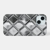 zilverpatroon van Bord iPhone 15 Case (Achterkant horizontaal)