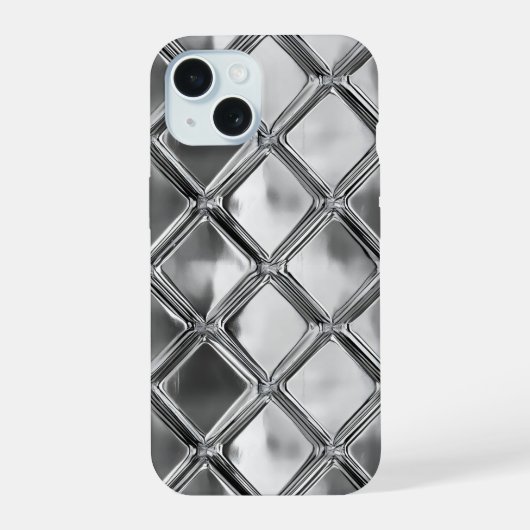 zilverpatroon van Bord iPhone 15 Case (Achterkant)