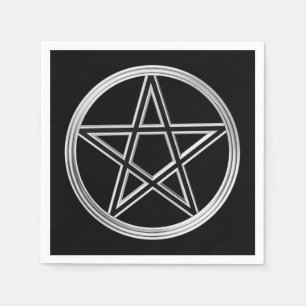 Zilverpentagram Servetten