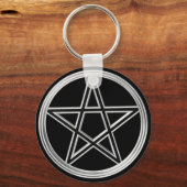 Zilverpentagram Sleutelhanger (Voorkant)