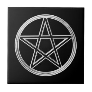 Zilverpentagram Tegeltje
