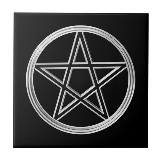 Zilverpentagram Tegeltje (Voorkant)