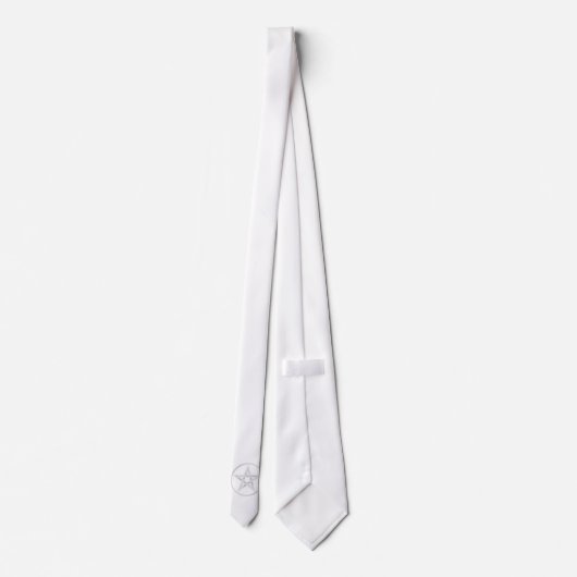 zilverpentakel stropdas (Achterkant)