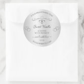  zilverproduct labels  decor hart (Tas)